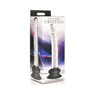 Pleasure Crystals Glass Dildo with Silicone Base