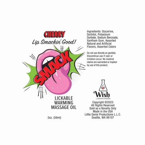 Aceite de Masaje Lickable Smack - Cereza Deliciosa