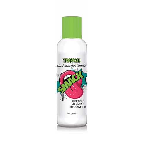 Smack Warming Massage Oil Tropical Flavor 2 oz.