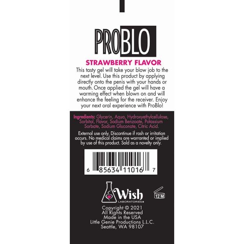 Pro Blo Oral Pleasure Gel Strawberry 10 ml