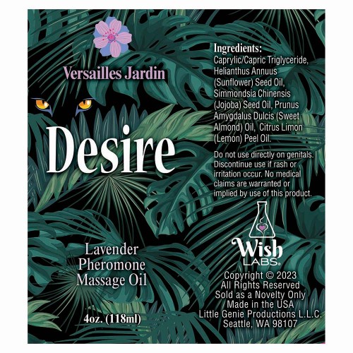 Desire Pheromone Massage Oil Lavender