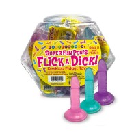 Flick A Dick 24-Piezas en Display - Favoritos Divertidos para Fiestas