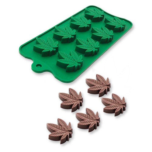 Molde de Silicona Cannabis para Chocolates