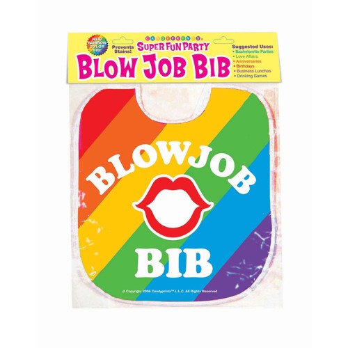 Blow Job Bib Rainbow - Fun Party Accessory