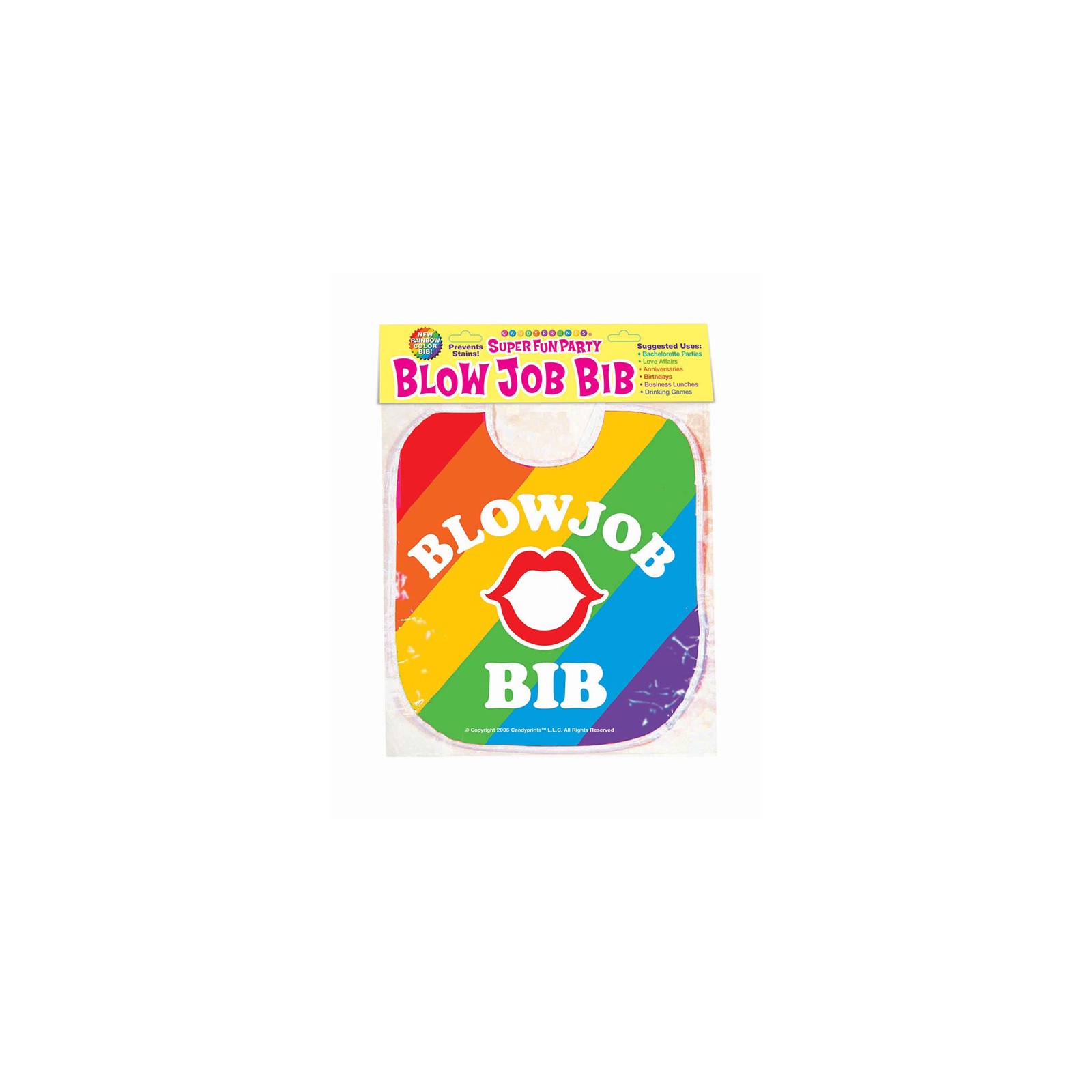 Babero Blow Job Arco Iris - Accesorio Divertido para Fiesta