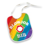 Babero Blow Job Arco Iris - Accesorio Divertido para Fiesta