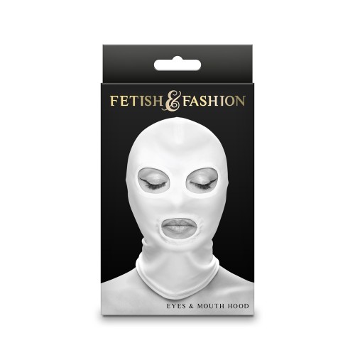 Fetish & Fashion Eyes & Mouth Hood White for Teasing