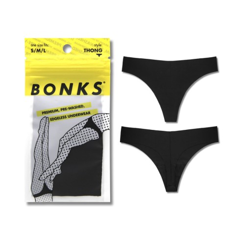 Bonks Black Magic Seamless Thong - Comfort and Style