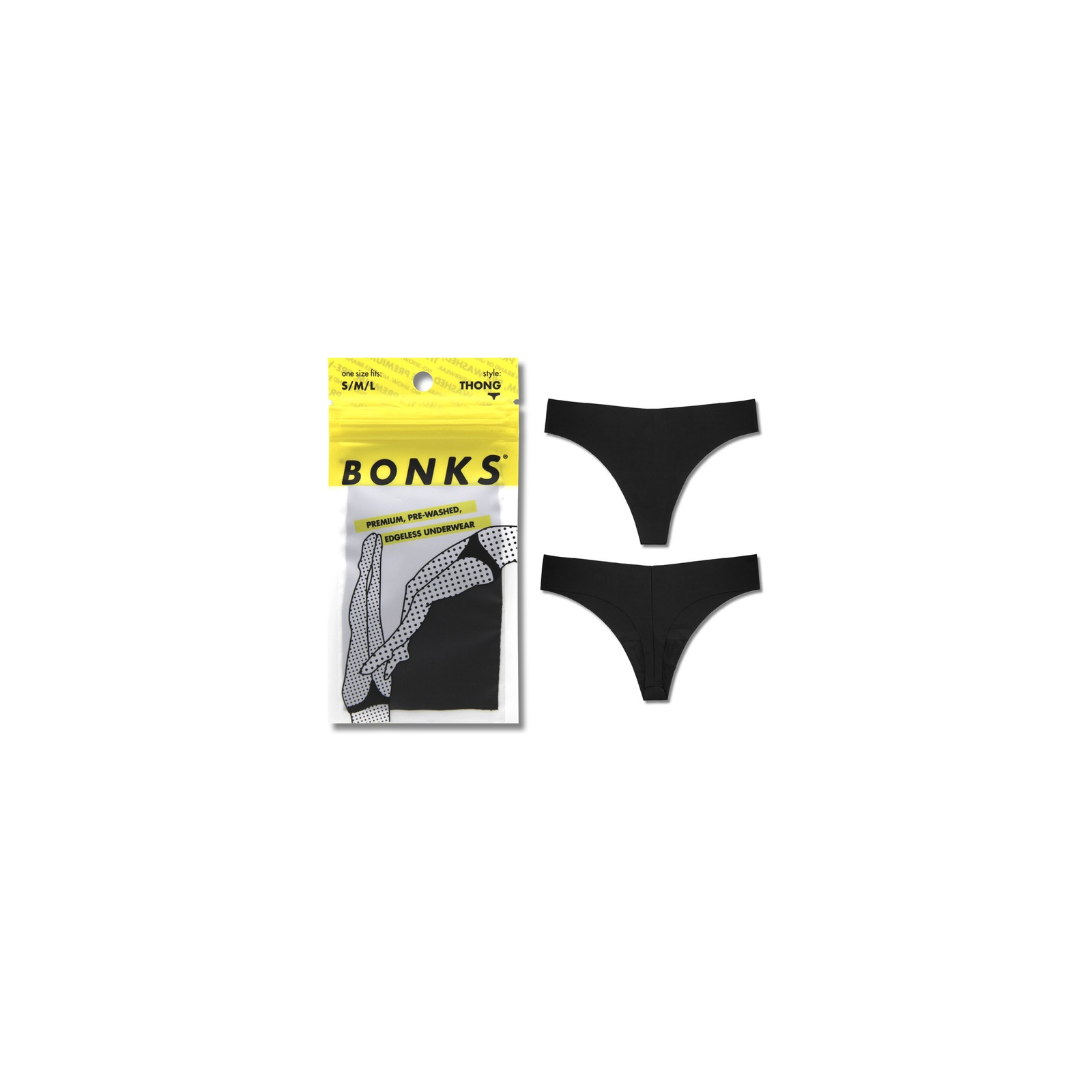 Bonks Black Magic Seamless Thong - Comfort and Style