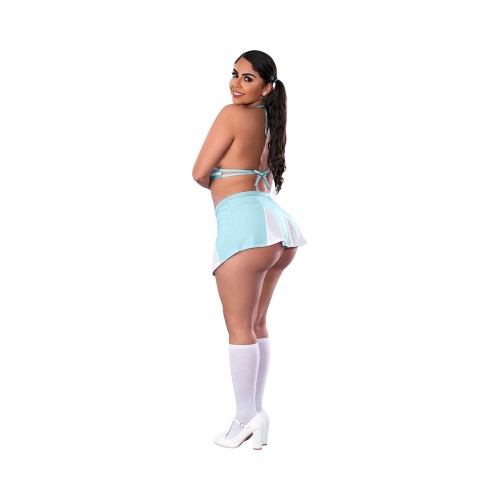 Magic Silk Cheerleader Costume Blue Queen