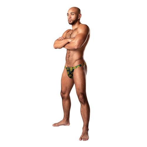 Micro Tanga Petal Power de Male Power con Estampado de Margarita S/M