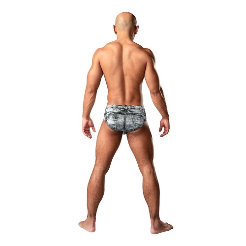 Male Power Dirty Denim Bikini for Stylish Comfort