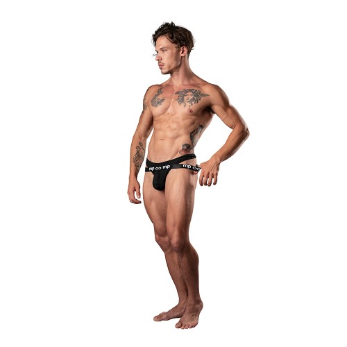 Male Power Infinite Comfort Amplifying Strappy Thong Black L/XL