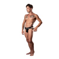 Male Power Amplifying Strappy Thong de Confort Infinito - Negro