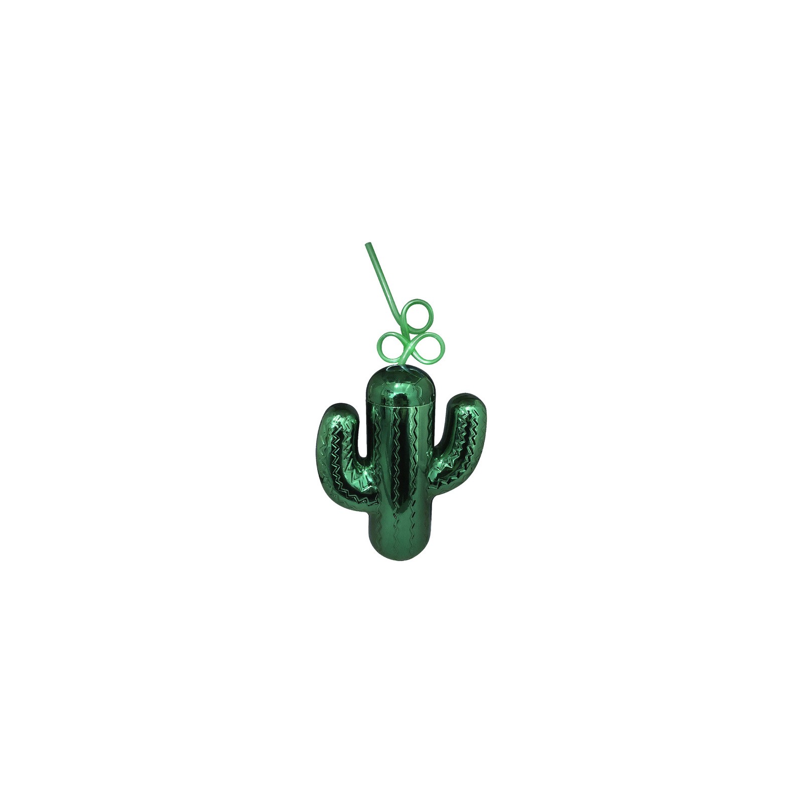 Metallic Green Cactus Drinking Cup