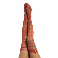 Kixies Grace Red Plaid Thigh-Highs