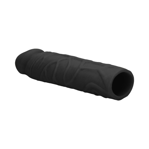 Realistic 7 inch Penis Extender Sleeve Black