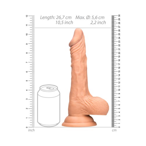 RealRock Skin 10 in Dildo with Balls Beige