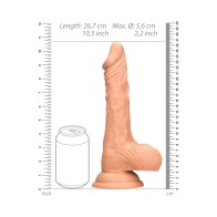 RealRock Skin 10 in Dildo with Balls Beige