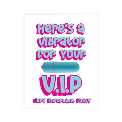 Tarjeta de Saludo Naughty Vibes VIP con Vibrador