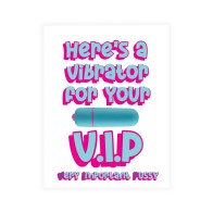 Naughty Vibes VIP Greeting Card with Vibrator