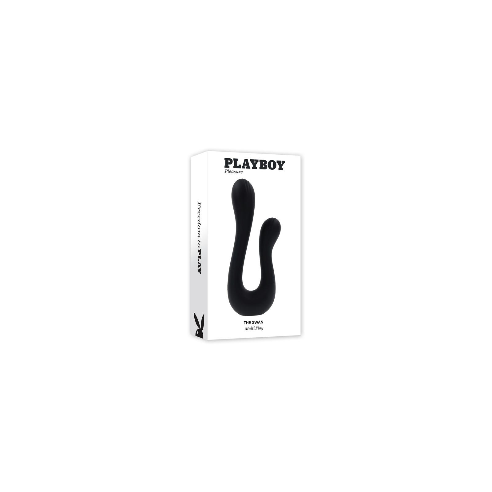 Playboy The Swan Rechargeable Dual Shaft Silicone Vibrator - Elegant Pleasure