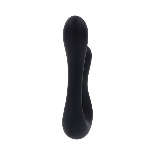 Playboy The Swan Rechargeable Dual Shaft Silicone Vibrator - Elegant Pleasure