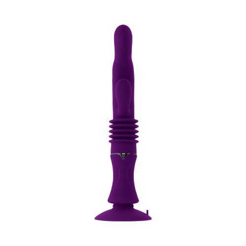 Playboy Hoppy Ending Rechargeable Silicone Thrusting Rabbit Vibrator