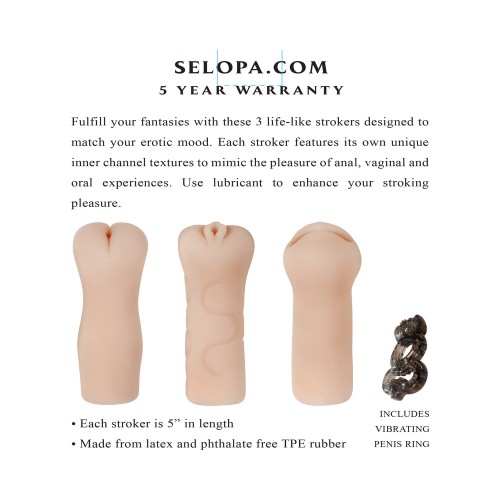 Selopa 3-Piece Stroker Pack