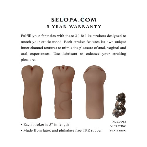 Selopa Party Pack 3-Piece Stroker Pack