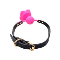 Ple'sur Flower Ball Gag Breathable Silicone Pink