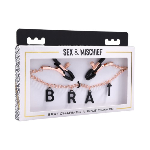 Brat Charmed Nipple Clamps for Teasing