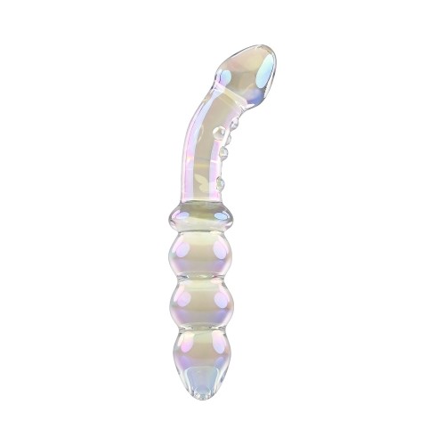 Dildo de Cristal Doble Playboy Jewels - Placer Lujoso