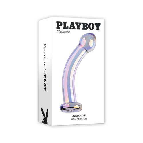 Dildo de Cristal Playboy Jewels King - Placer Iridiscente