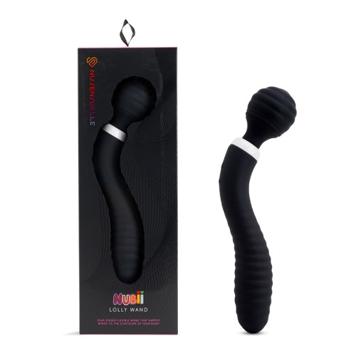 Nu Sensuelle Lolly Nubii Double-Ended Wand Black - 10 Speeds