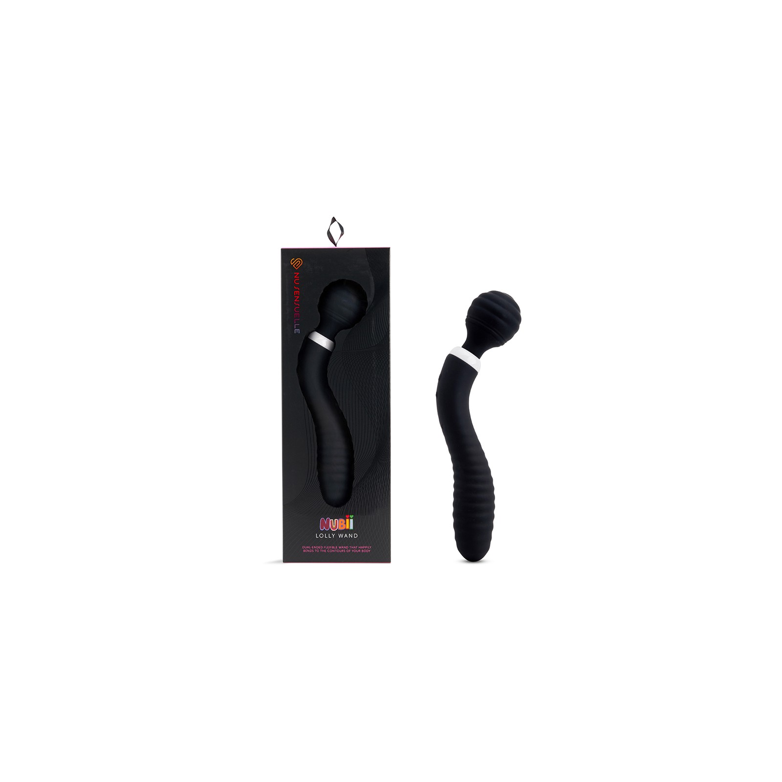 Nu Sensuelle Lolly Nubii Double-Ended Wand Black - 10 Speeds