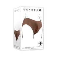 Pantalones Vagina de Silicona Gender X con Anillo Vibrante