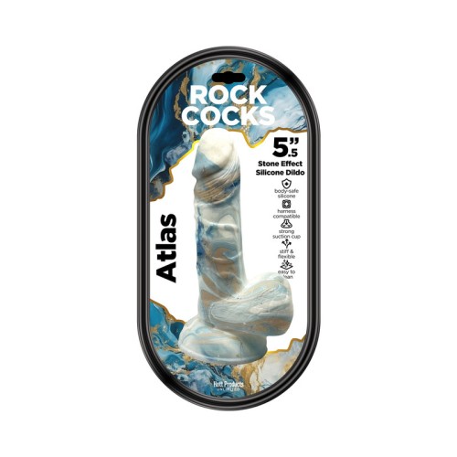 Dildo de Silicona de Mármol Rock Cocks Atlas 5.5 in.