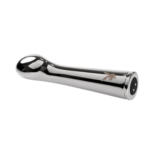 Playboy Swoon Rechargeable Aluminum Vibrator Platinum