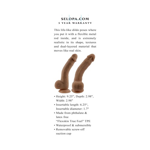 Dildo Flexskin Selopa 7 in. Sensación Natural