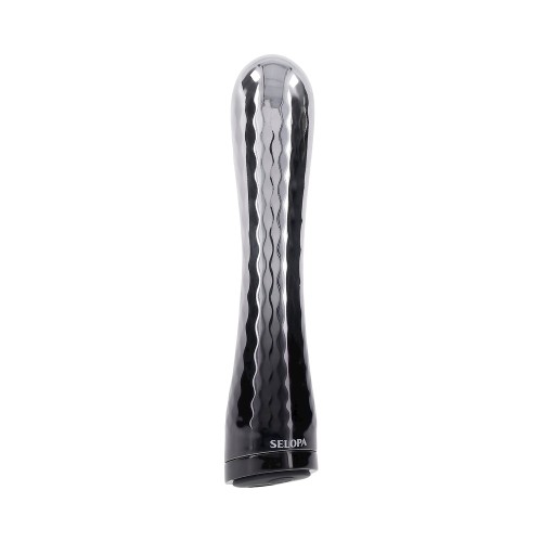 Vibrador Recargable Selopa Silverado ABS y Silicona Plateado/Negro