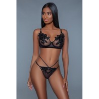 BeWicked Evangeline Black Set S/M - Elegant Lingerie