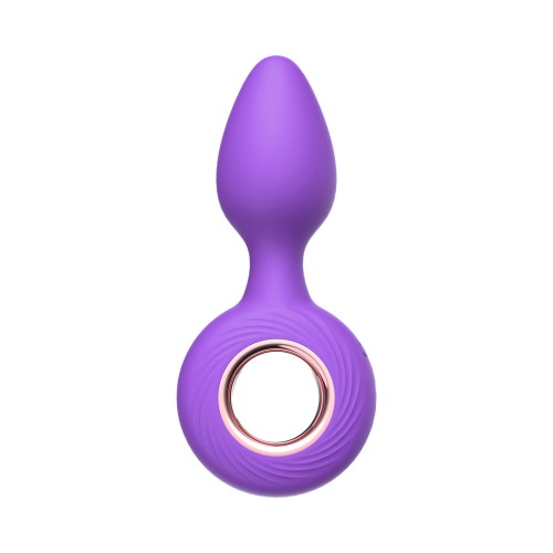 Luv Inc VR14 Vibrating Ring Butt Plug Purple