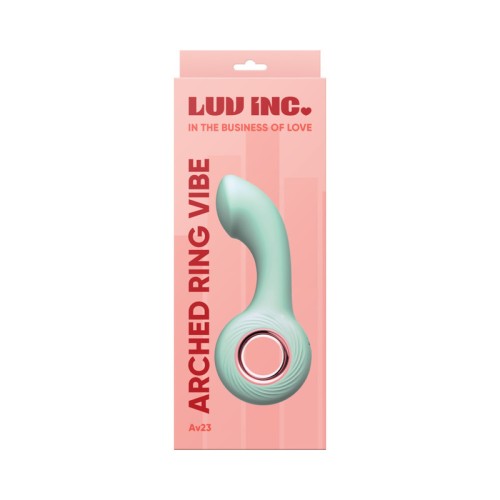 Vibrador de Anillo Arqueado Luv Inc Av23 Verde - Estimulación Única del Punto G