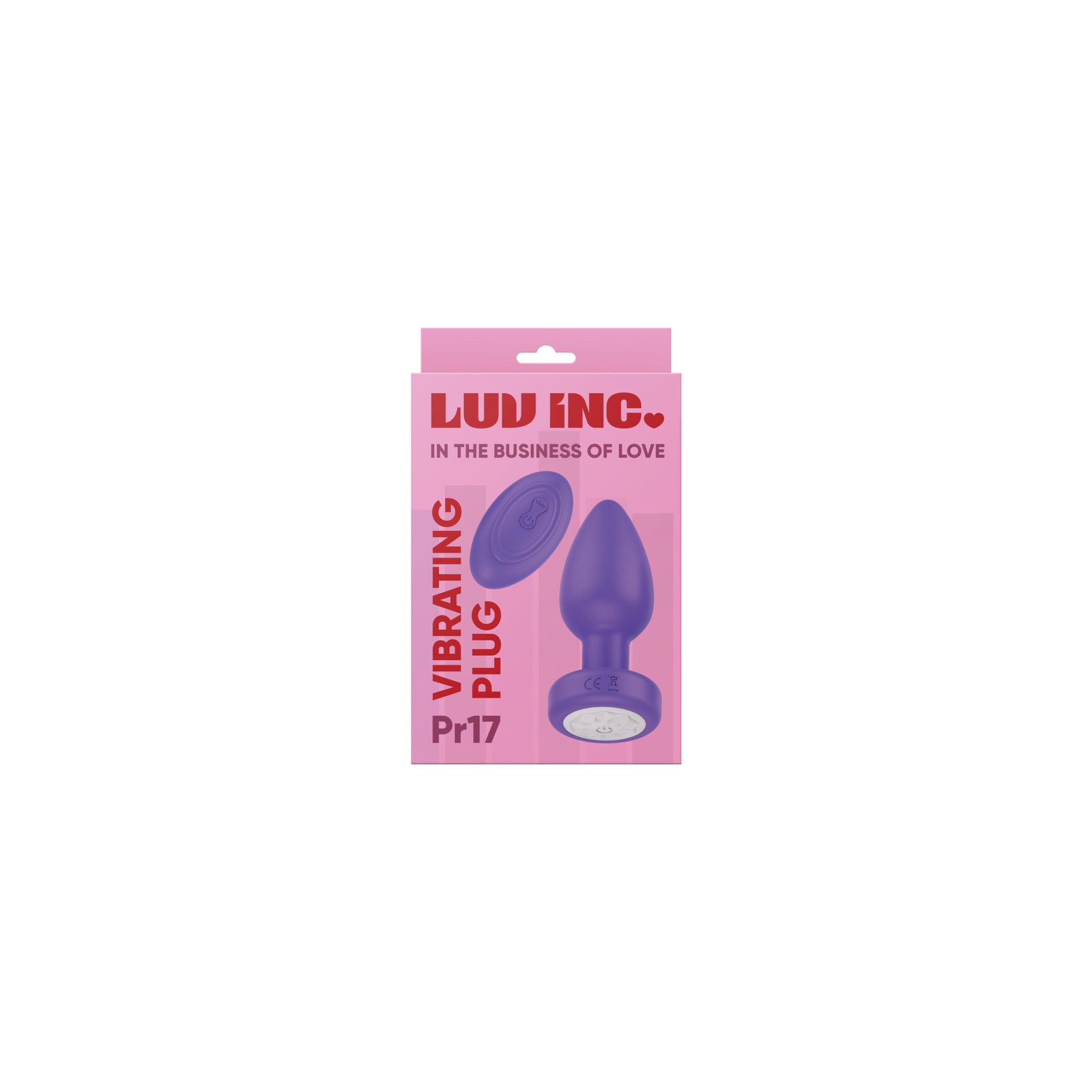 Luv Inc PR17 Remote Vibrating Plug Purple - Ultimate Pleasure