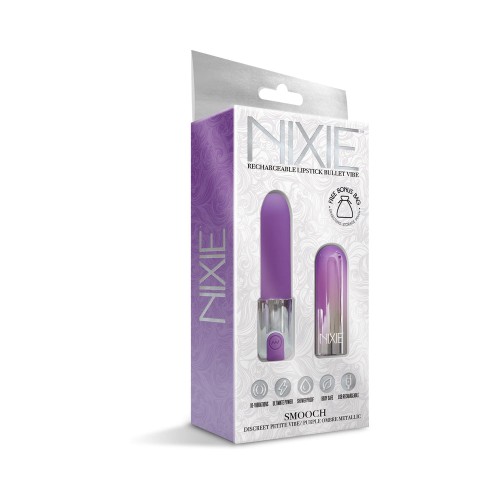 Vibrador en Forma de Labial Nixie Smooch - Recargable Púrpura