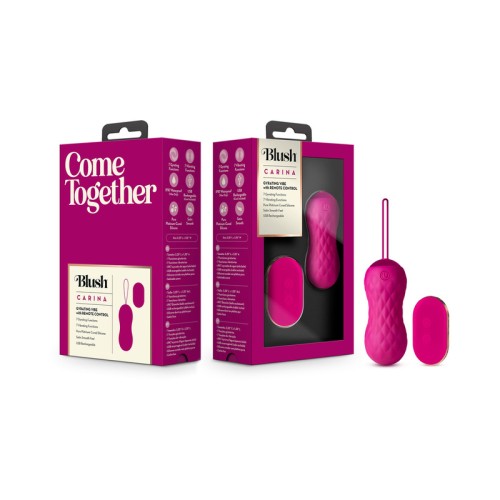 Blush Carina Velvet - 7 Function Gyrating Vibrator with Remote