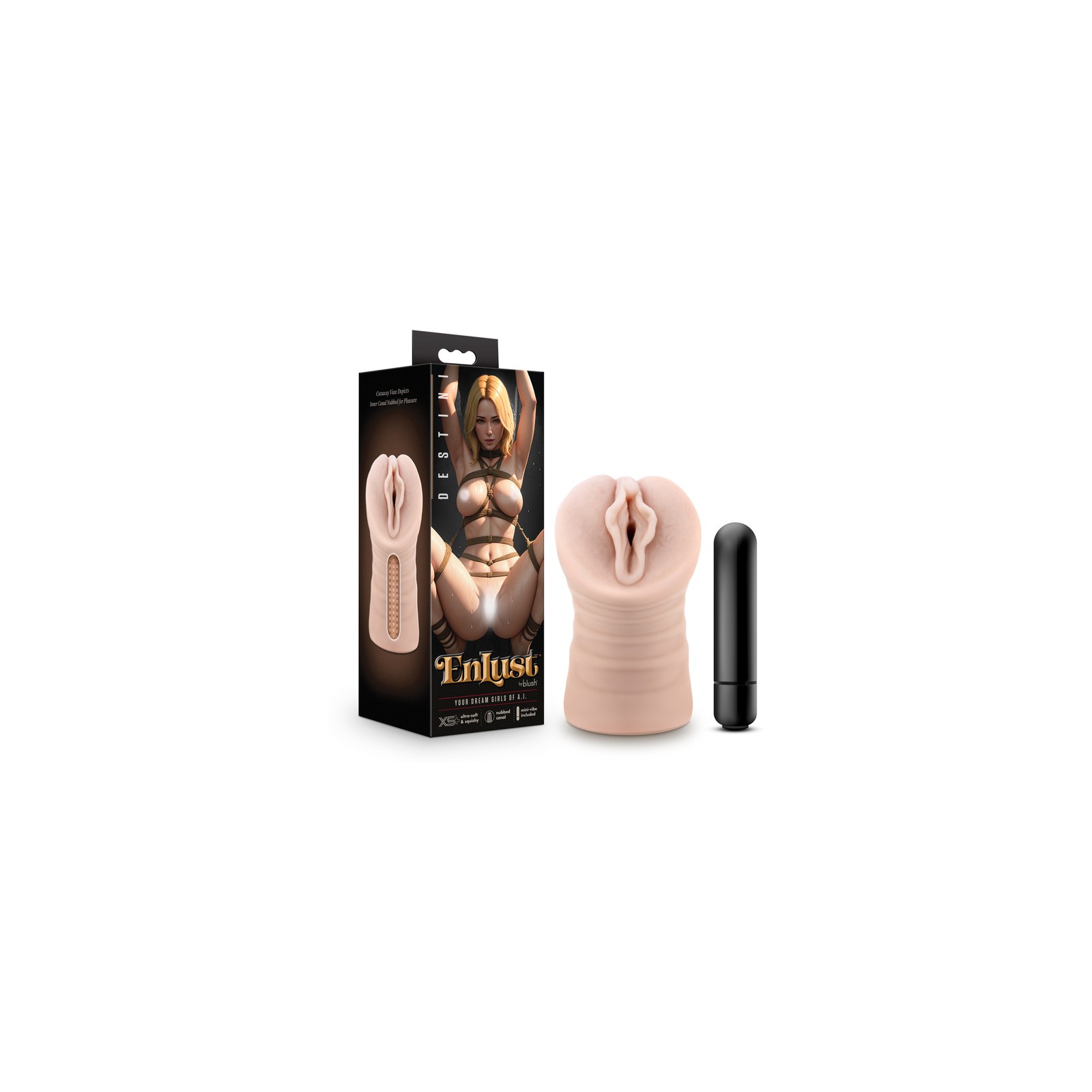 EnLust Destini Vibrating Stroker Beige