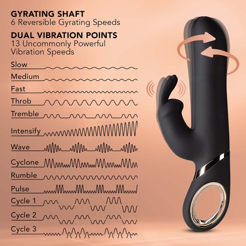 Blush Victoria Black Gyrating Rabbit Vibrator