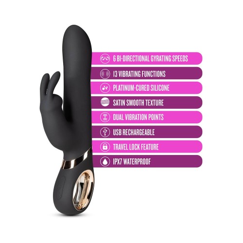 Blush Victoria Black Gyrating Rabbit Vibrator